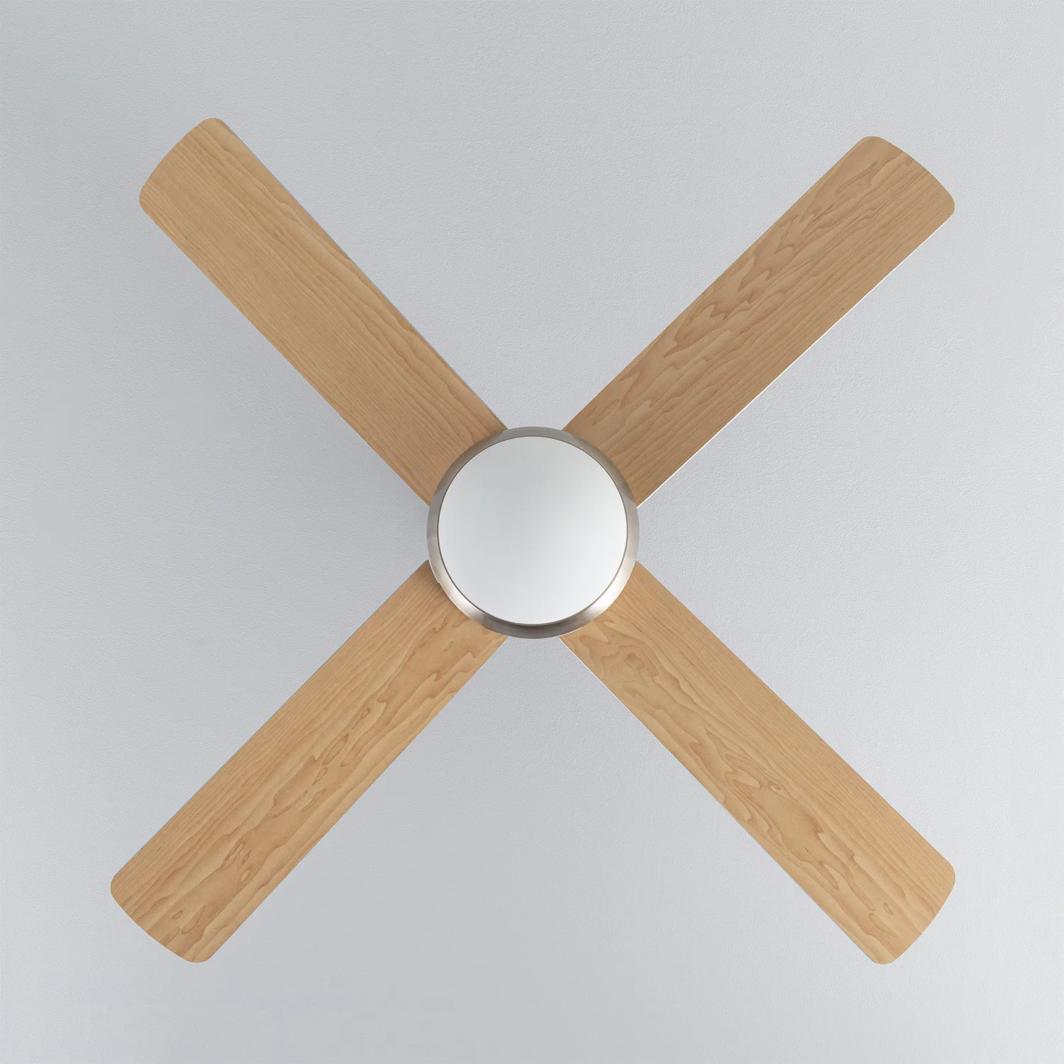Потолочный вентилятор TECHBREY со светодиодной подсветкой Leirus никелевый двигатель