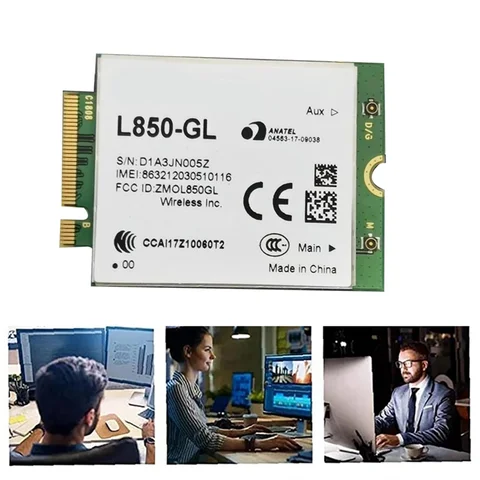 Модуль WWAN L850-GL 4G LTE Cat9 M.2 LTE и карта WCDMA для маршрутизатора Keenetic 1 Шт зеленый