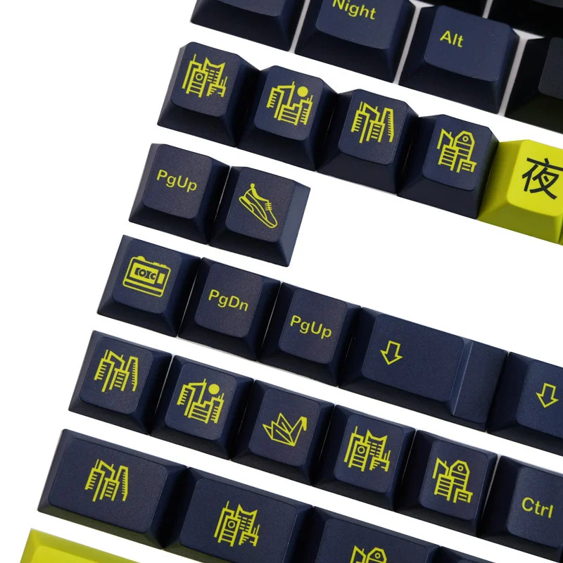 Клавиши Cherry Profile GMK Night Runner клавиши PBT Dye Sublimation129 механическая клавиатура колпачок