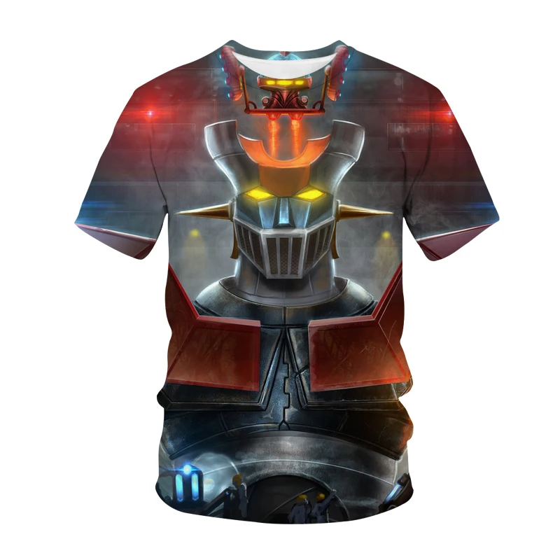 Футболка Mazinger Z с 3D принтом уличная одежда роботом из аниме-фильма мужская и