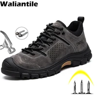 waliantile wear resistant safety shoes men anti smashing steel toe industrial work shoes non slip construction safety footwear