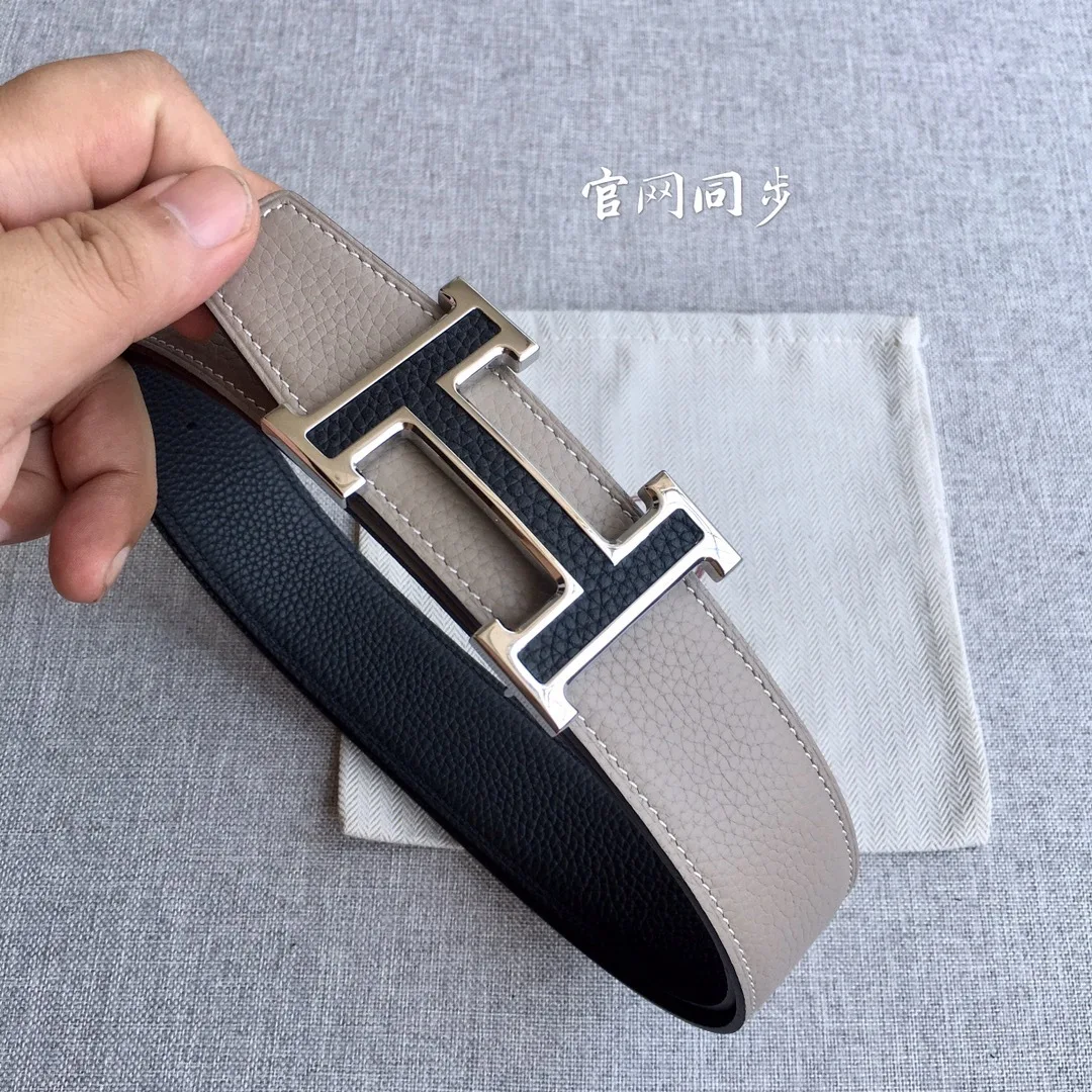 ln Стиль Ремень Hermes Счетчик Burst Мужчины Бизнес Повседневная Глава Iayer Яловичной