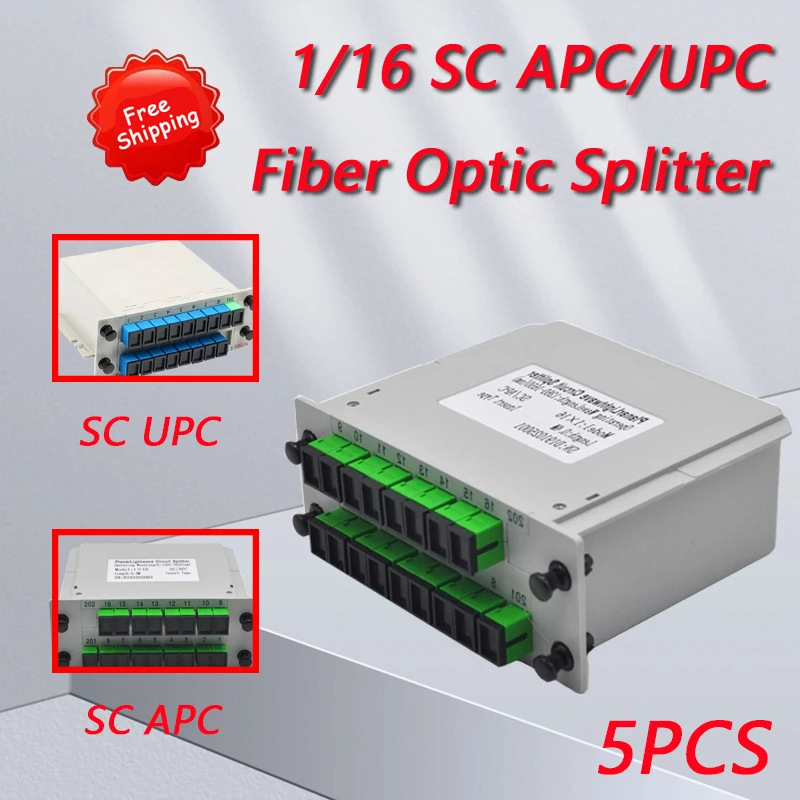5 шт./лот 1x16 СПЛИТТЕР LGX коробка кассета карта со вставкой SC/APC ПЛК сплиттер модуль