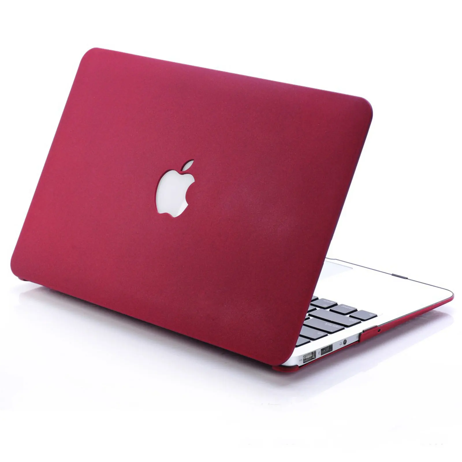 Жесткий чехол с блестками винно-красного цвета для MacBook Air 13 A1932 2018 года выпуска