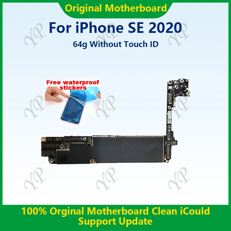 For iPhone SE 2020 Mainboard 64g/128g With/Without Touch ID Cleaned iCloud  Fully Tested Original Authentic Motherboard