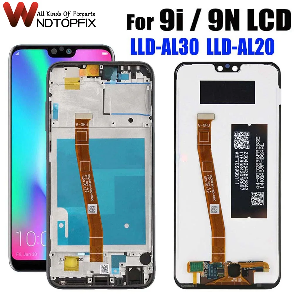 ЖК-дисплей для Huawei Honor 9i, сенсорный экран с дигитайзером и рамкой для замены для Honor 9i, LLD-AL30