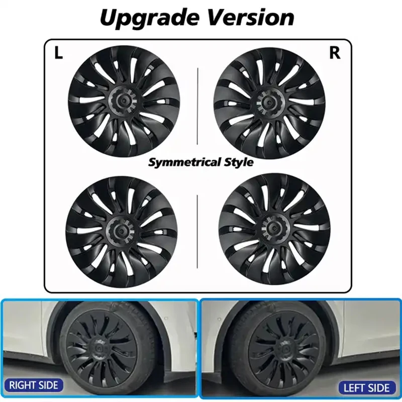 

4 шт., колпачки на колесные диски Tesla Model Y, 19 дюймов, 2018-2023