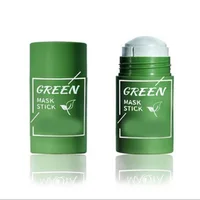 Green tea mask deep cleansing mud mask stick oil control anti-detergente purifying clay stick mask FOR skin care WOMEN AND for MEN