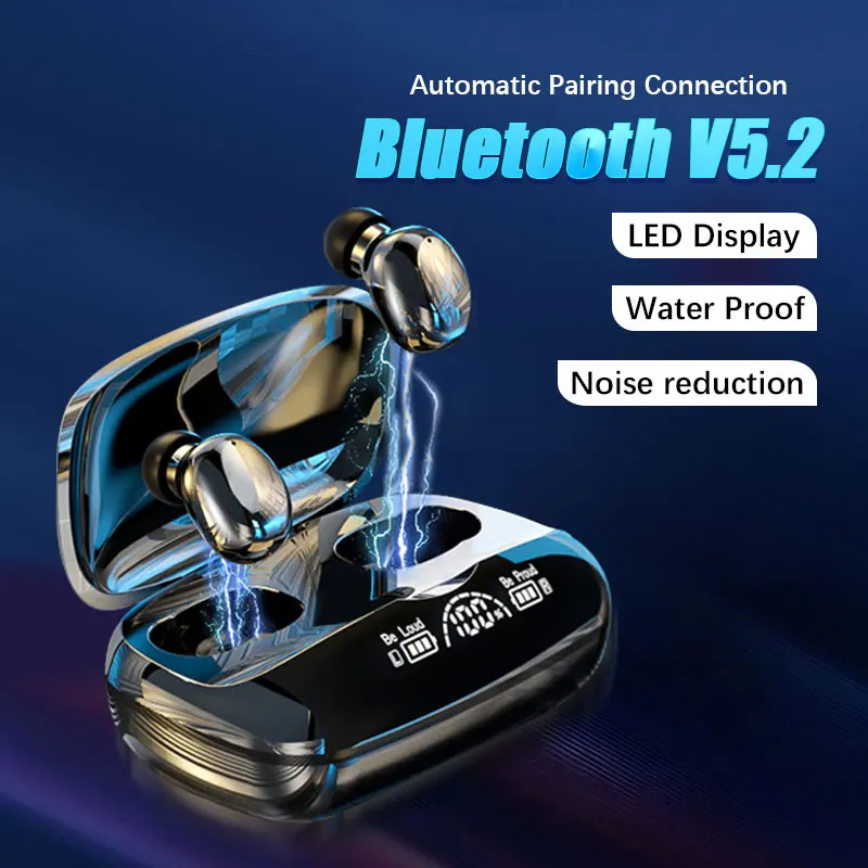 Drahtlose Bluetooth 5,2 Kopfhörer TWS Sport Wasserdichte Drahtlose In-Ohr Kopfhörer Mikrofone Ohrhörer Headsets Heißer