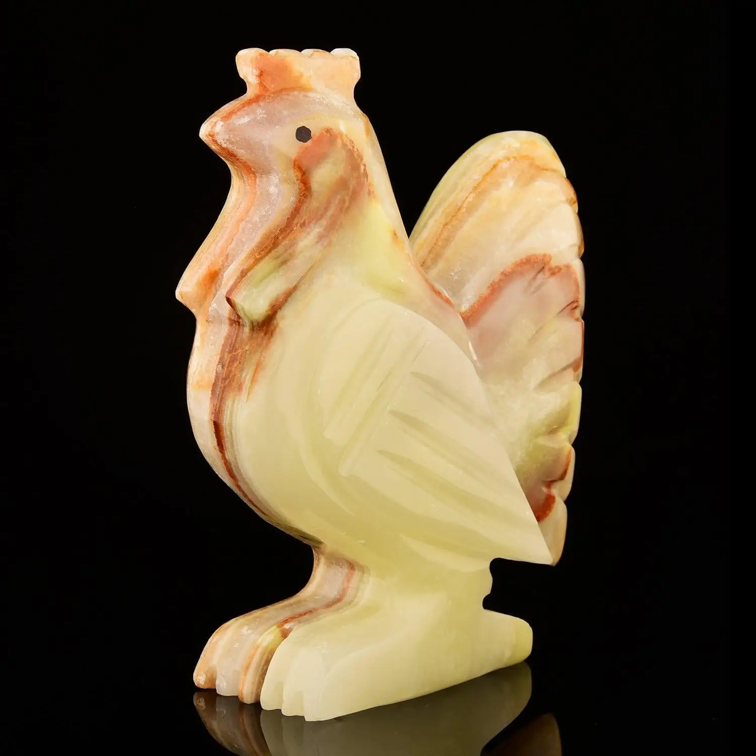 Статуэтка «петушок». Садовая скульптура петух. Декоративный петушок. Камни петуха. Каменные петушки.