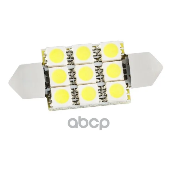 Автолампа Диод T11(C5w) 12v 9 Smd Диода C Цоколем 1-Конт 39мм Белая Skyway Cалон,Номер Min 2 Skyway арт. S08201187