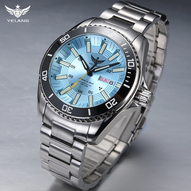 

Yelang Mechanical Watch Water ghost Waterproof Dive Watches for Man Automatic LUXURI Rotating Bezel Rotating Ceramic Relógios