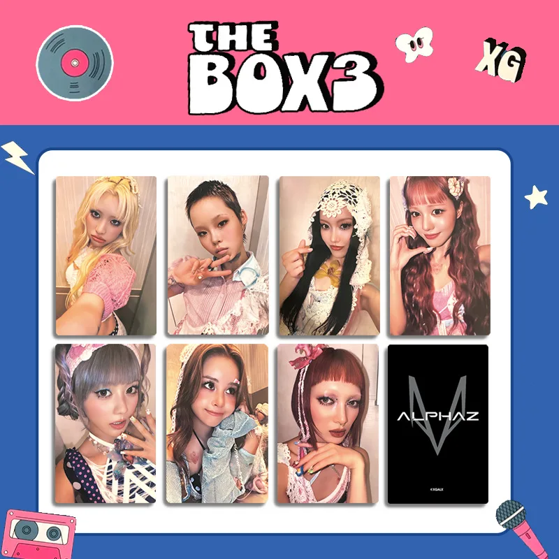 Фото Карточки XG, 7 шт./набор, карточки BOX3, яркие пленочные LOMO-карточки, карточки с персонажами в корейском стиле, коллекция для фанатов JURIN HINATA JURIA MAYA №1