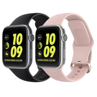 soft silicone sport band for apple watch series 7 se 44mm 40mm sport pulsera watchband strap smart iwatch 654321 42mm 38mm