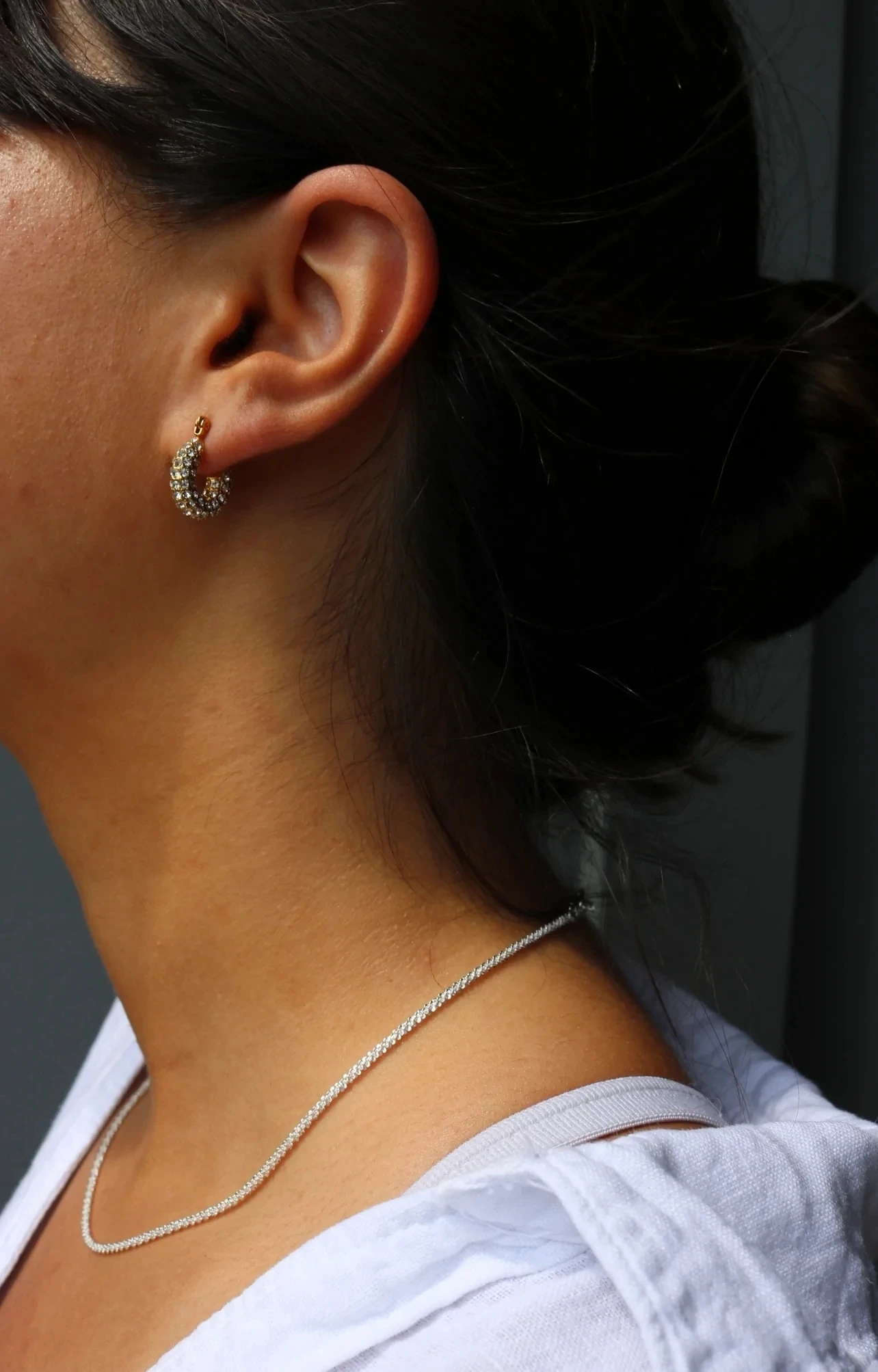 Серьги Uworld с белым Изумрудом и золотым заполненным цирконом серьги со стразами