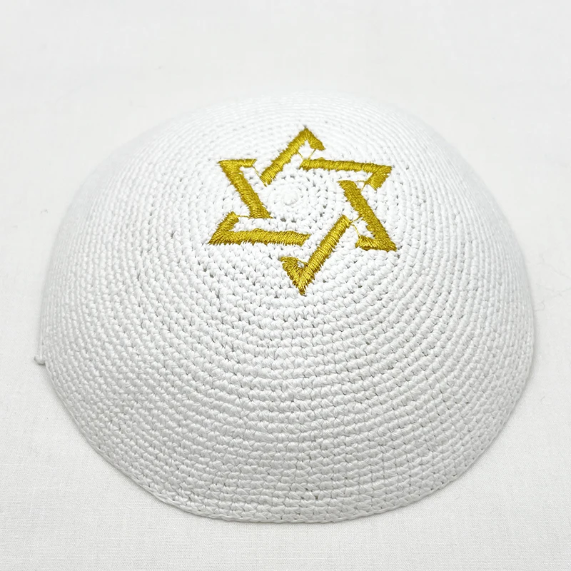 Еврейская кипа дизайн звезды Давида ручная работа Yarmulke Judaica Yamaka Kippa шляпа (14-16 см) |