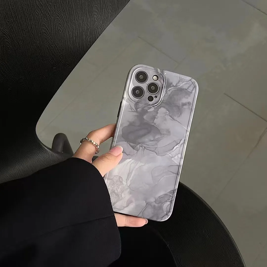

Gray Lovely Imd Soft Couples Case For iPhone 11 11promax 12 12pro max 13 13pro 13promax 14 14plus 14pro max Casing