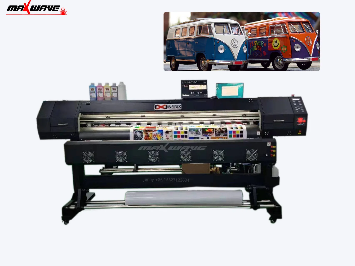 

3.2m 1.8m 1.6m Large Format Flex Banner Printing Machine DX5 DX7 XP600 5133 Head Inkjet Printer