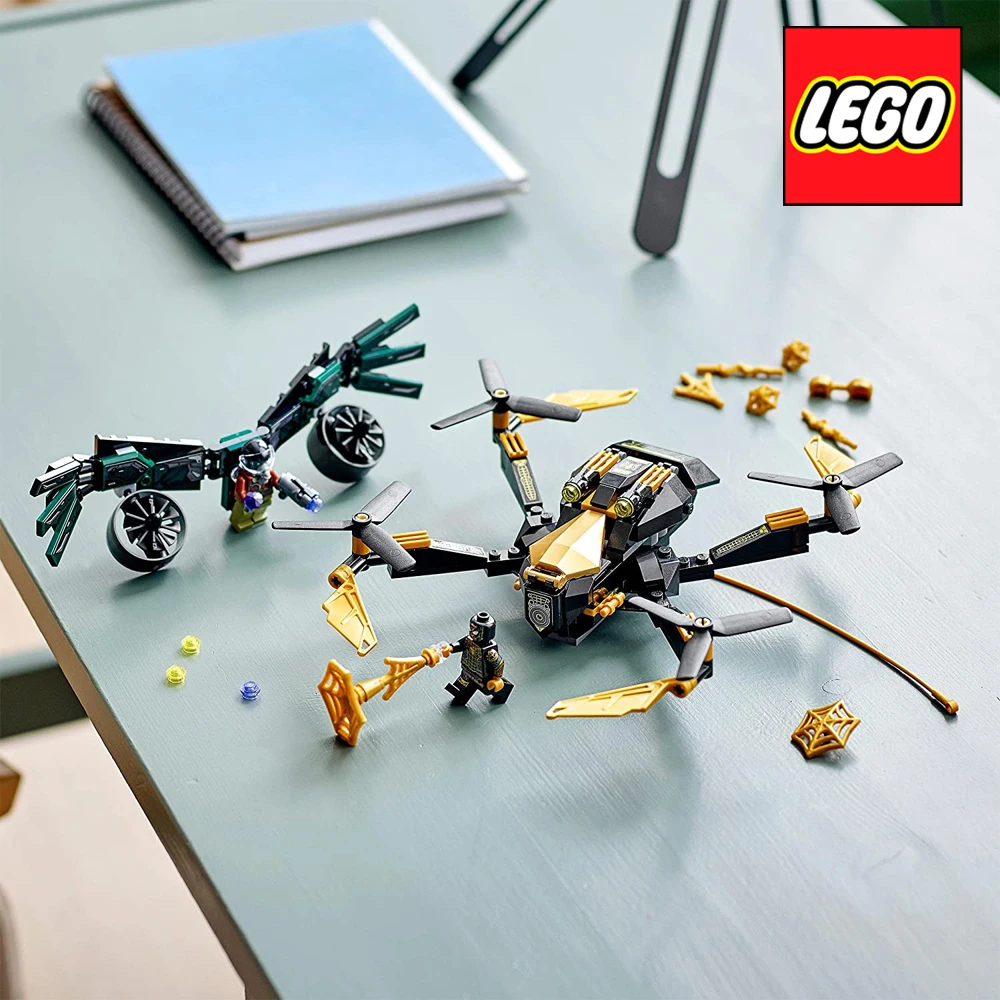 Оригинальный Дрон LEGO Marvel Человек-паук для детей Дуэль 76195 Новая игрушка подарки