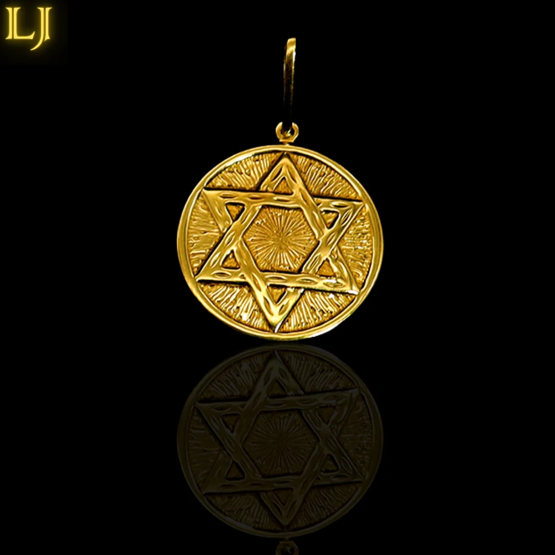 

Ancient Coin Pendant®Star of David in Chapa P/M-Eternal guarantee in color! Gold identical to 18K Gold (Nordic Gold)