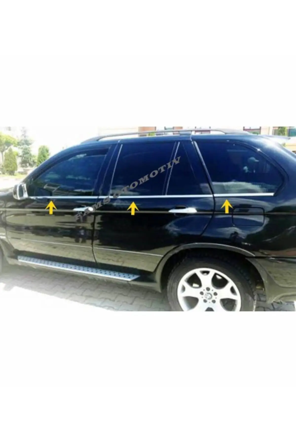 

Для Bmw X5 Chrome Window Streamer 6 шт. 1999-2007 нержавеющая сталь-хромированные боковые юбки удлинитель диффузор клапан комплект