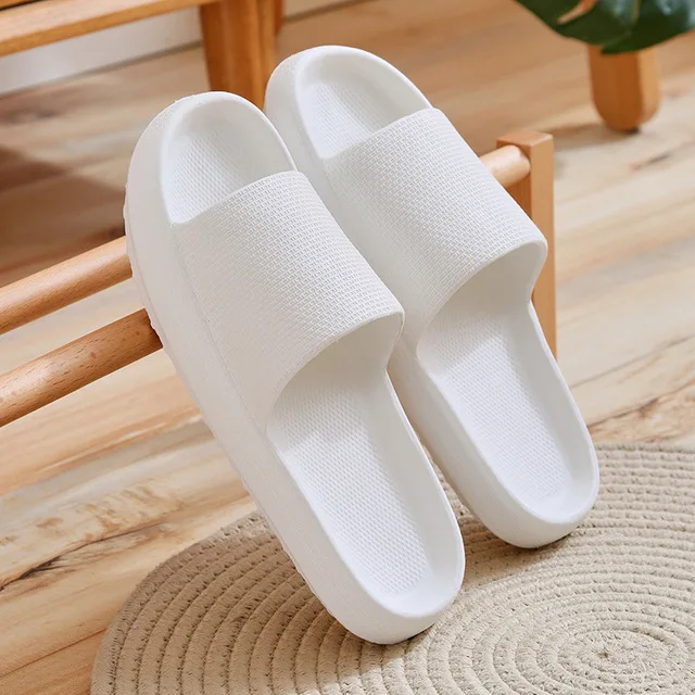

Thick Platform Bathroom Home Slippers Women Fashion Soft Sole EVA Indoor Slides Woman Sandals 2022 Summer Non-slip Flip Flops