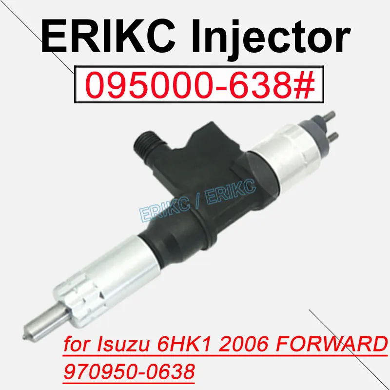 

095000-6380 Common Rail Injector 970950-0638 Diesel Fuel Injection Nozzle 095000-6384 For DENSO Isuzu 6HK1 2006 FORWARD Engine