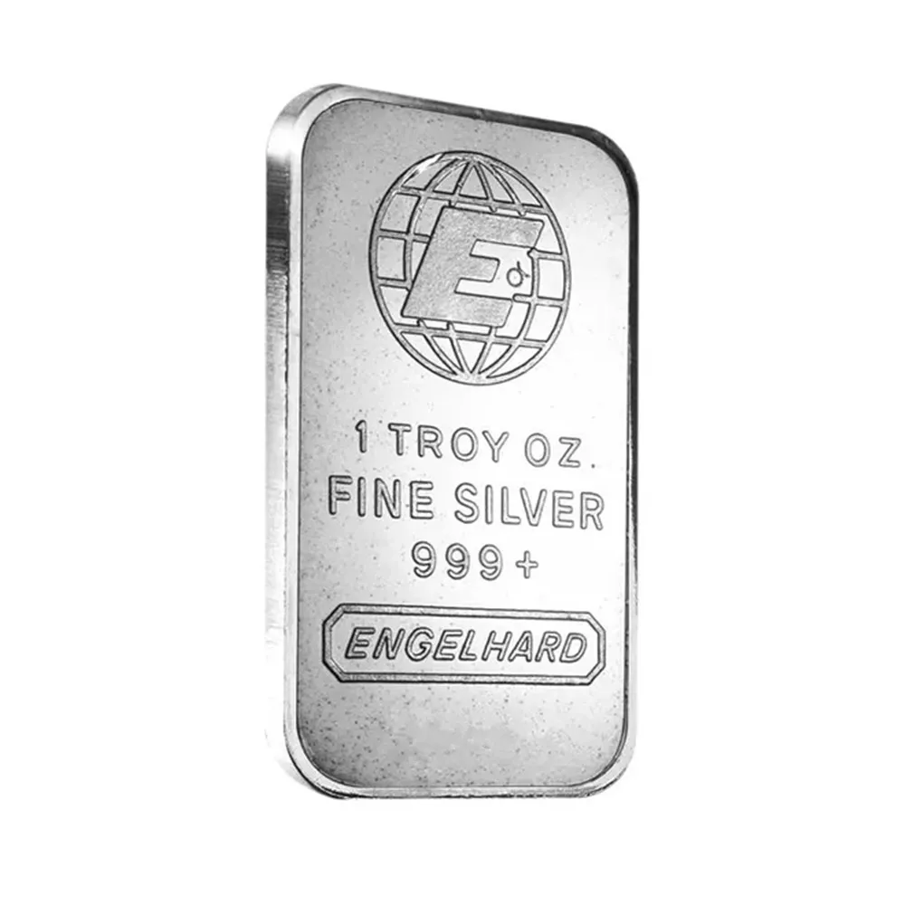 

The Engelhard Fine Silver Bullion Bar 1 OZ Silver plated Ingot Badge 50 mm x 28 mm Collectible Home Decoration Bars