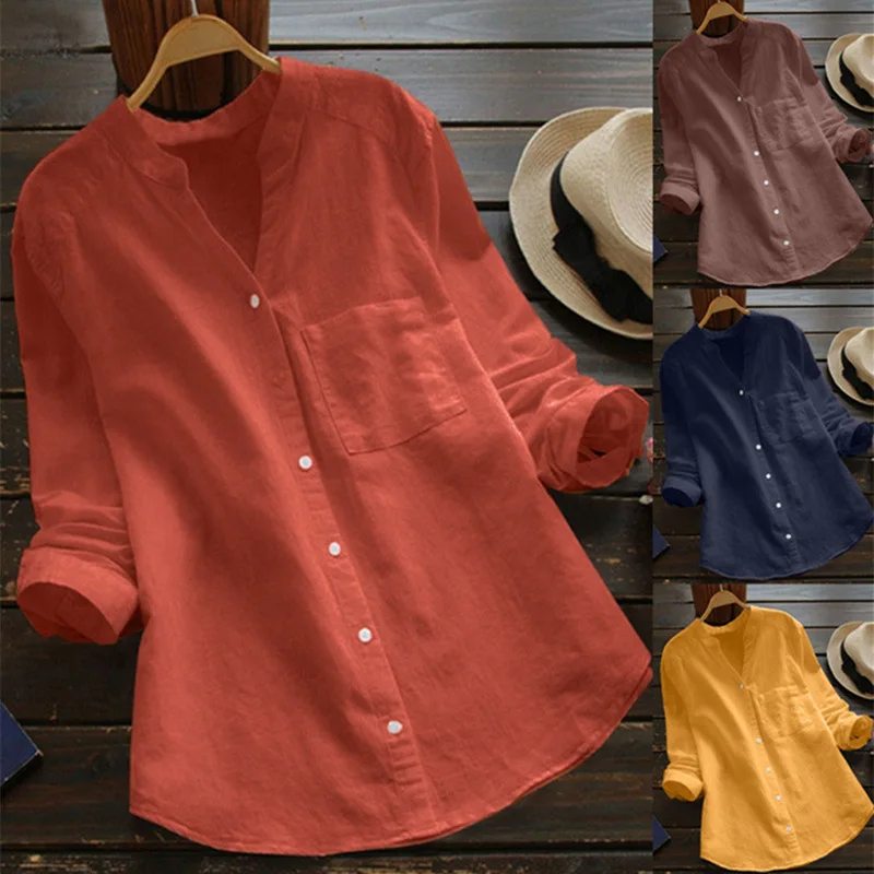 

2022 new Women Loose Long Sleeve Tunic Tops Casual Blouses Plus Size M-3XL Shirt Summer Elegant Blouse Streetwear Fashion New