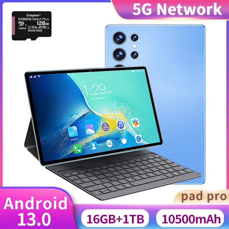 2023 Nuovo Arrivo 10.1 Pollici 10 Core Tablet Android 13 Google Play Dual 4G/5G Rete Gps Bluetooth Wifi Tablet 16Gb Ram 1Tb Rom
