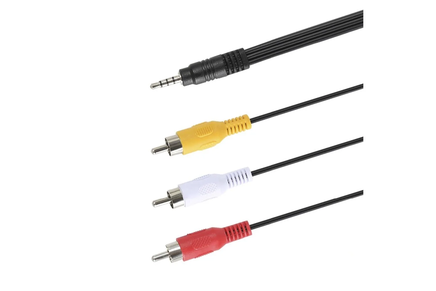 Кабель соединительный VCOM 3.5 Jack M / 3xRCA M, стерео, аудио, 2 м. 1/150