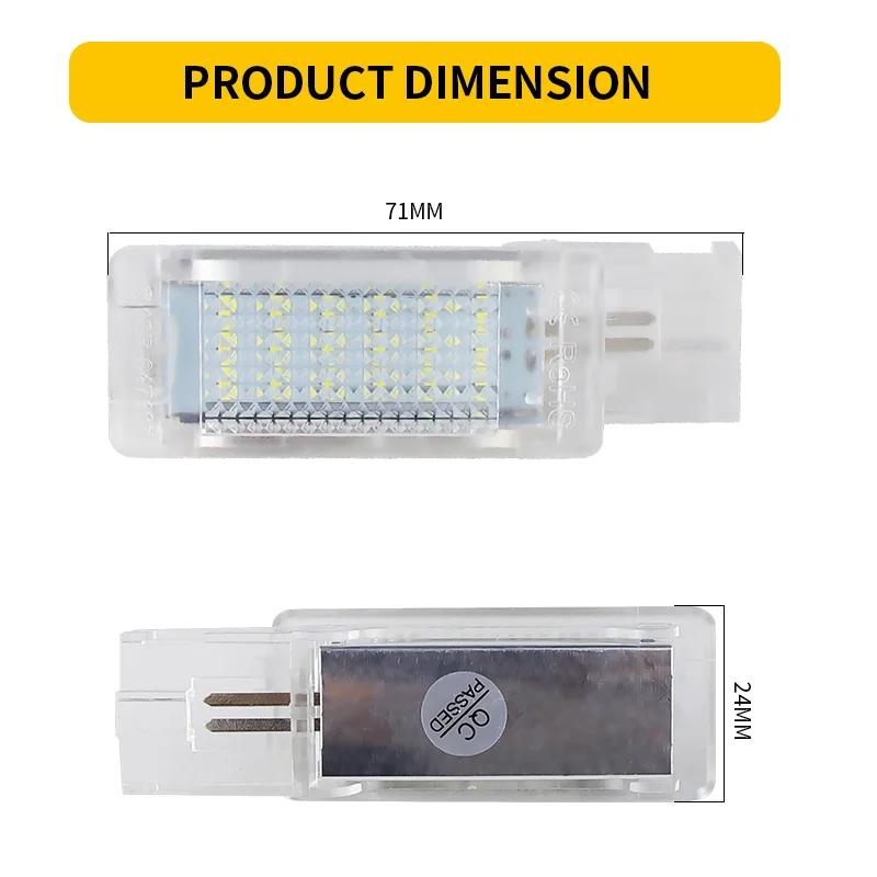 2 шт. 12 В автомобильный белый светодиодный светильник для ног перчаток багажник VW