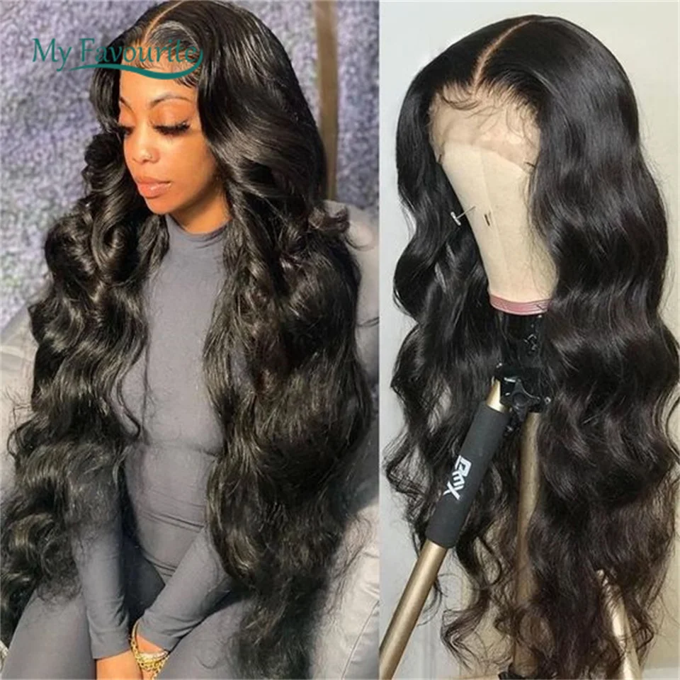 Transparent Lace Front Human Hair Wigs 13x4 Lace Frontal Body Wave Wig 30inch  Pre Plucked on Remy Human Hair Wig For Women