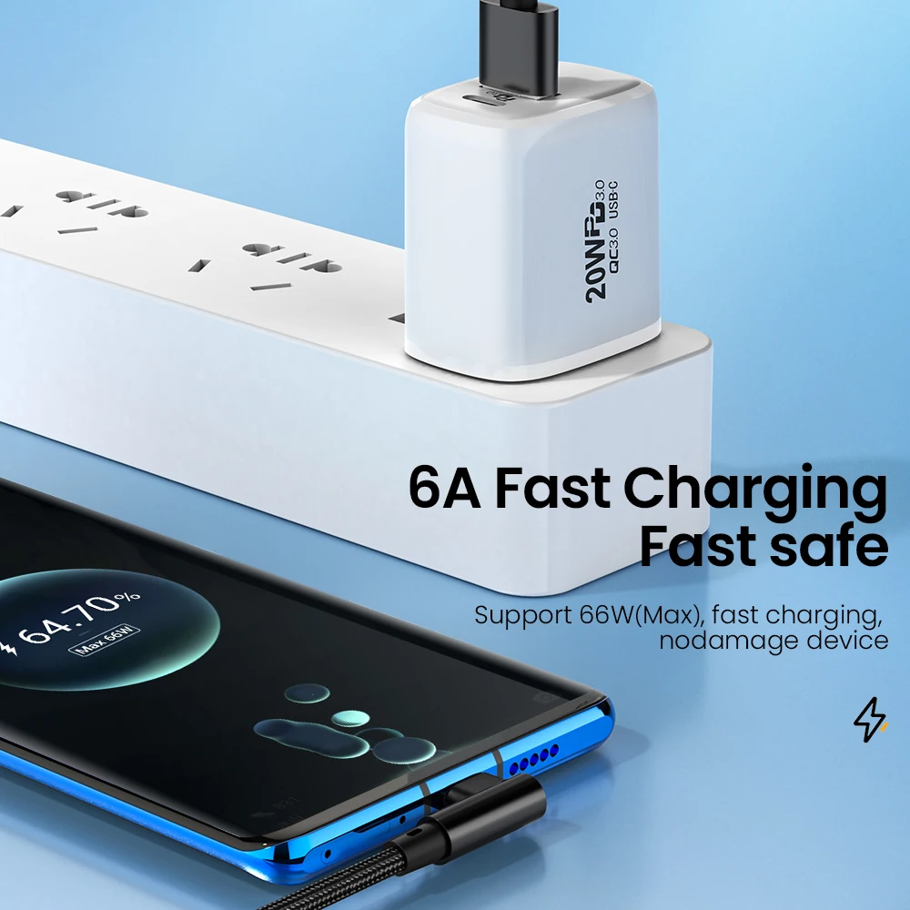Изгиб 90 градусов USB C Линия 5A 40W Быстрая зарядка передачи данных для Xiaomi 14 13 12 11 Pro