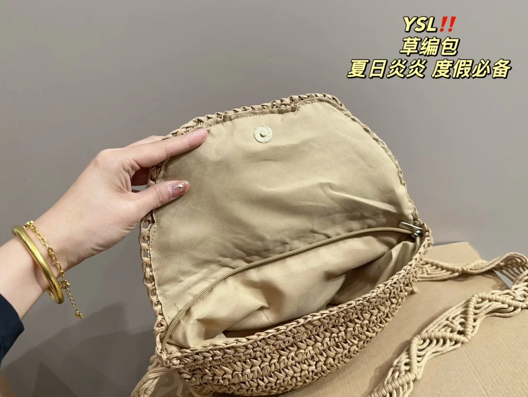 Соломенная В Стиле Сен-Лоран Реплика 1:1 Полная Ощущения Высокого Класса