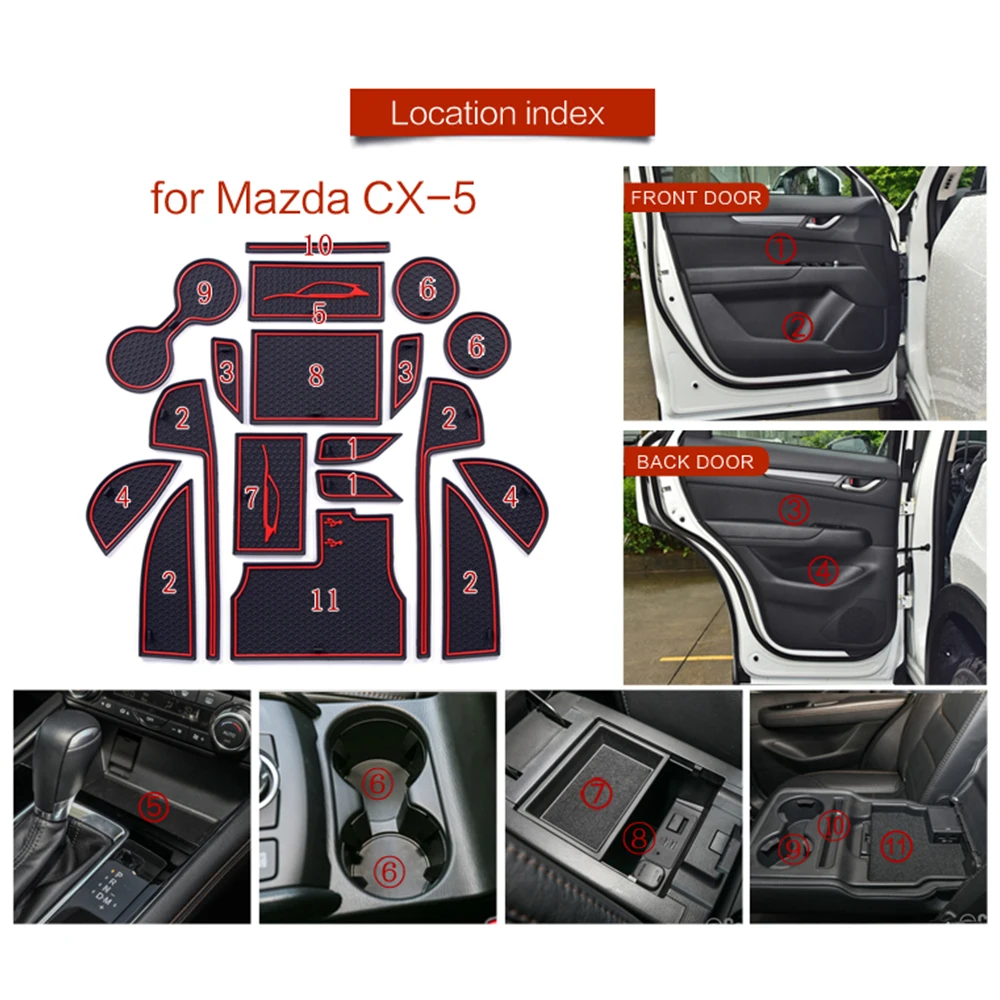 Резиновый дверной коврик с желобом для Mazda CX-5 CX5 CX 5 KF 2017 ~ 2022 2018 2019 2020 2021 подушка