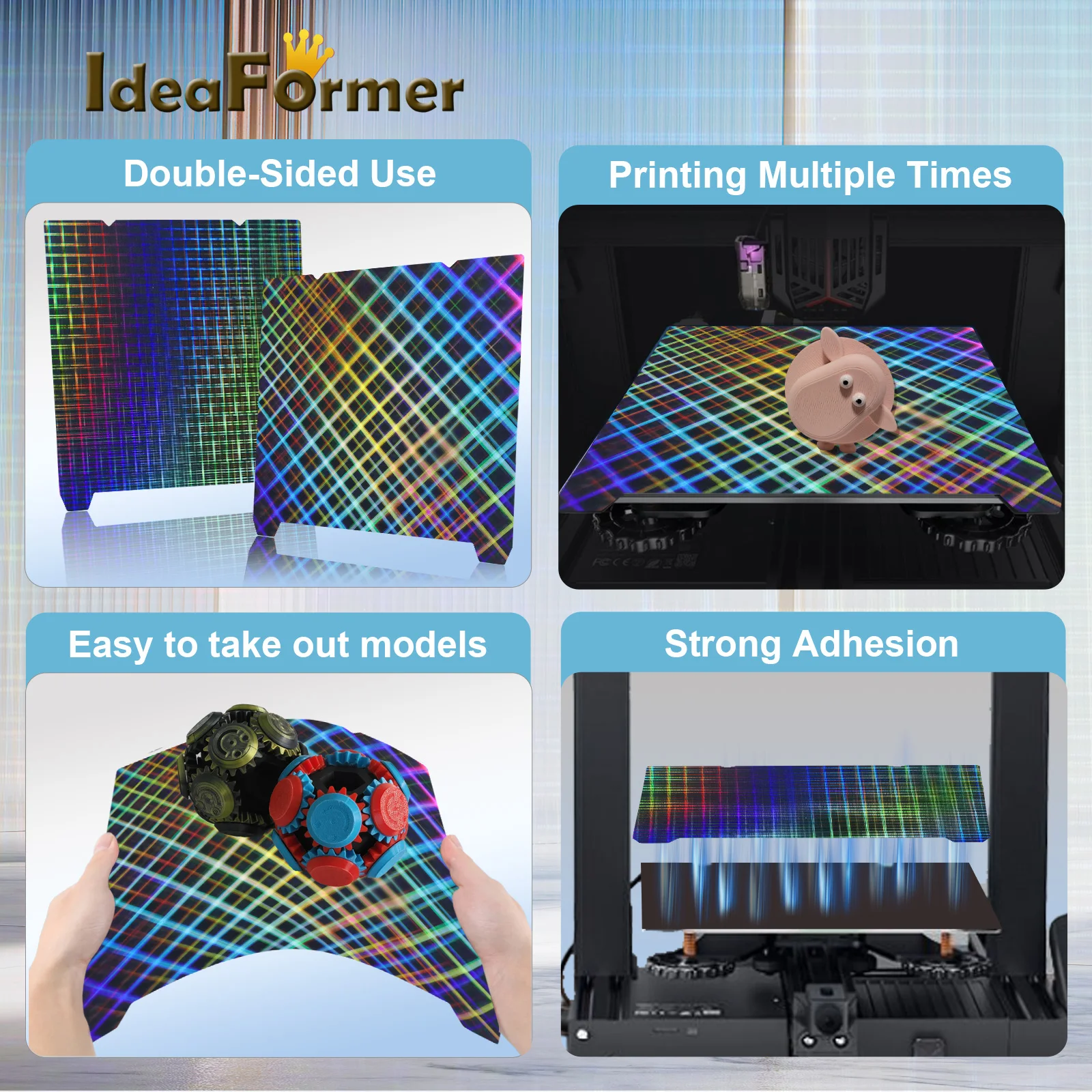 Встроенная пластина для Creality Ender-3 S1/K1 Max 235x235 мм 310x315 PEI PEO PET