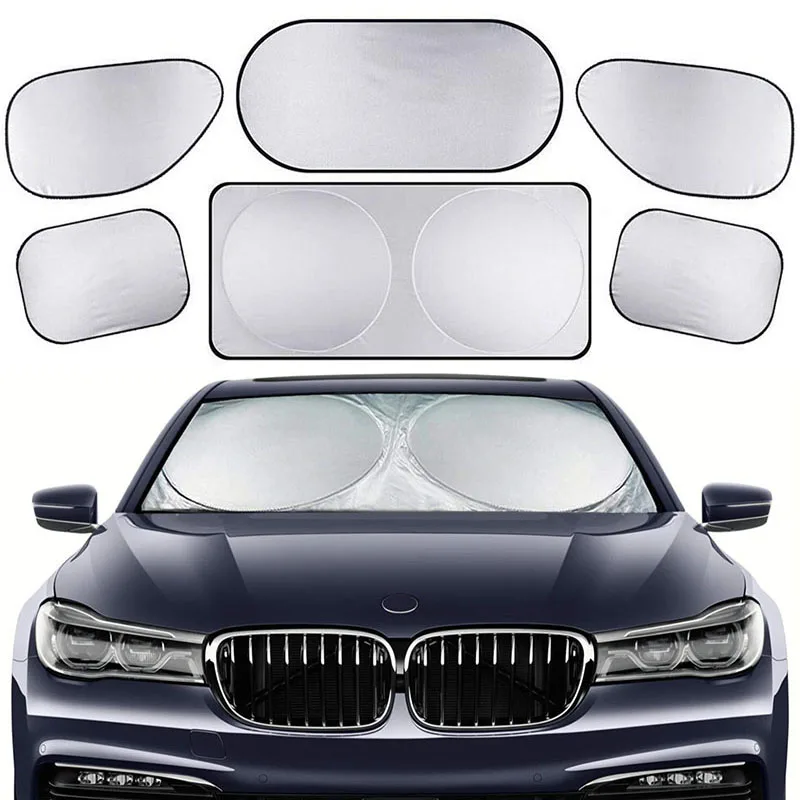 

Car Windshield Sunshade 6 Pieces Set Car Window Shade Car Curtain Easy To Use Fits Window Shades Of Various Sizes Auto Awning
