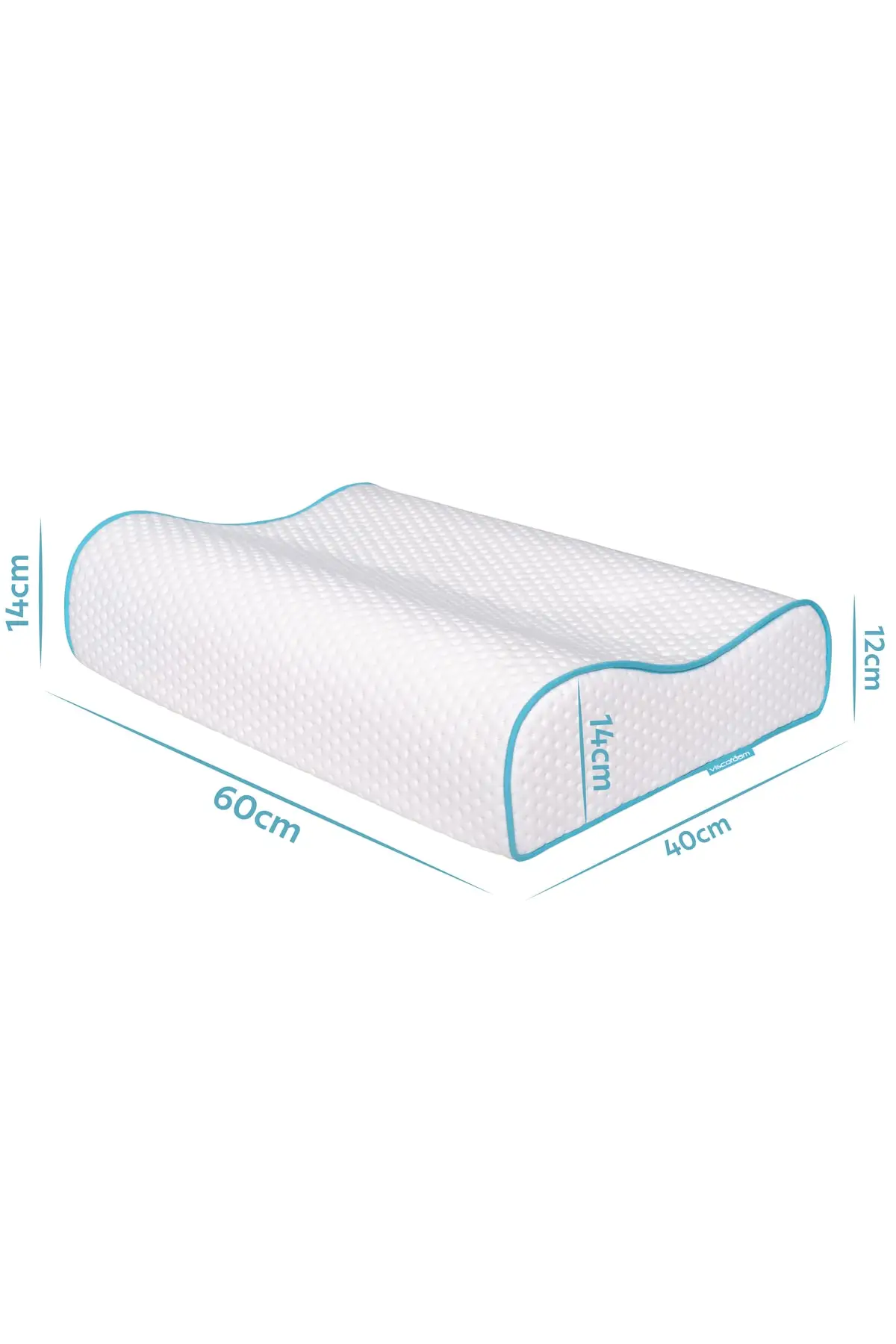 100%Cotton Memory Foam Bed Orthopedic Pillow Neck Protection Slow Rebound Butterfly Shaped Health Cervical Anti-Apnea Size 60 Cm