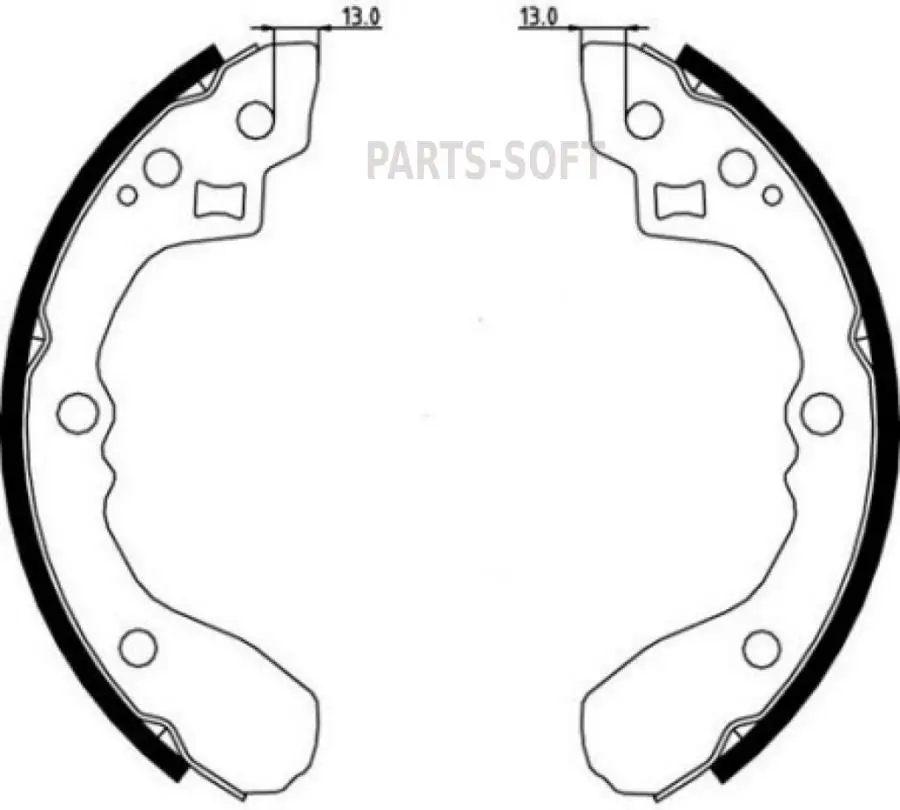 ABS 9080 Колодки тормозные задние барабанные