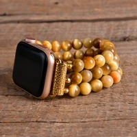 strap for apple watch band 42mm 44mm 40mm 38mm 41mm 45mm colorful comfortable handmade natural stone beads strap for iwatch