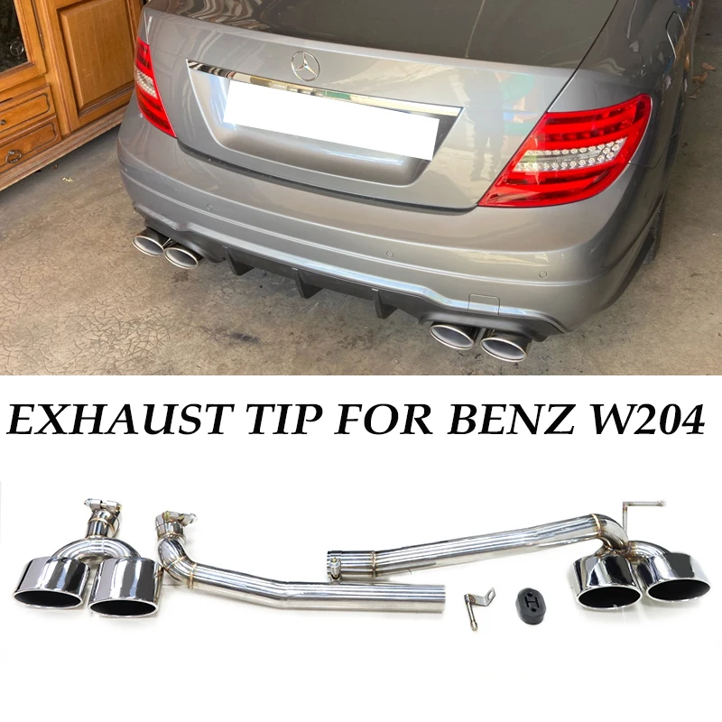 Наконечник Выхлопной Трубы для Benz W204 C200 C180 C260 C63 M Sport 2008-2013 наконечник выхлопной трубы из нержавеющей стали 304 Наконечник Выхлопной Трубы для Benz W204 C200 C180 C260 C63 M Sport 2008-2013 наконечник выхлопной трубы из нержавеющей стали 304