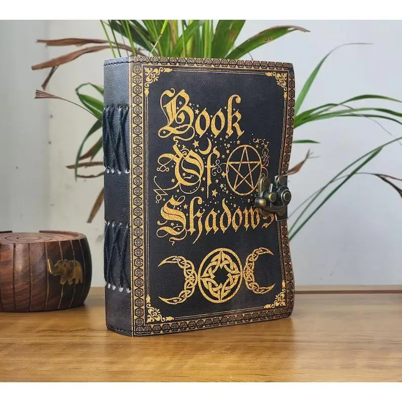 Книга Теней кожаная записная книжка Гримуар Кожаный дневник Записная магических