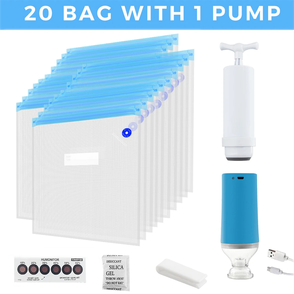 

20 Bag Filament Storage Vacuum Bag 3D Printer PLA/ABS/TPU Filament Dryer Safekeeping Humidity Resistant For 3D Printer Parts
