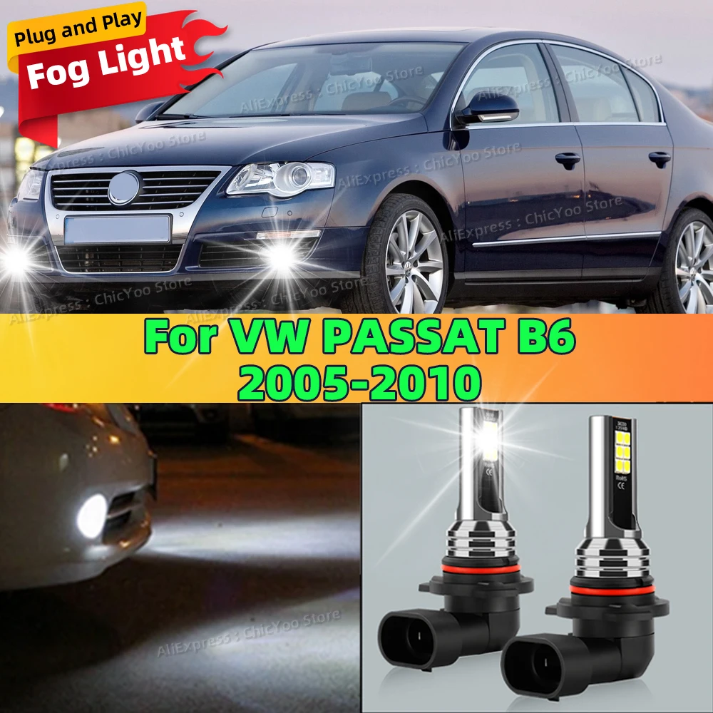 

Светодиодные передние противотуманные фары, автомобильные лампы, аксессуары 6000K HB4, лампа для VW PASSAT B6 2005 2006 2007 2008 2009 2010 Plug and Play