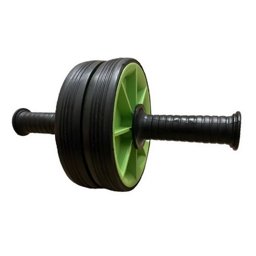 Ролик для пресса с двойным колесом STRONG BODY (тренажер гимнастическое колесо пресса)