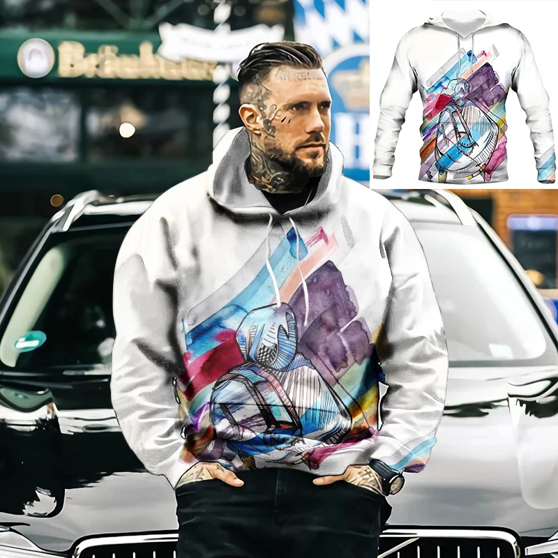 

Men's Hoodie Tie Dye Art ​3D Printed Long Sleeve Casual Hip-hop Hoodies Fashion Trend Pullover Fun Street Sweatshirt S1