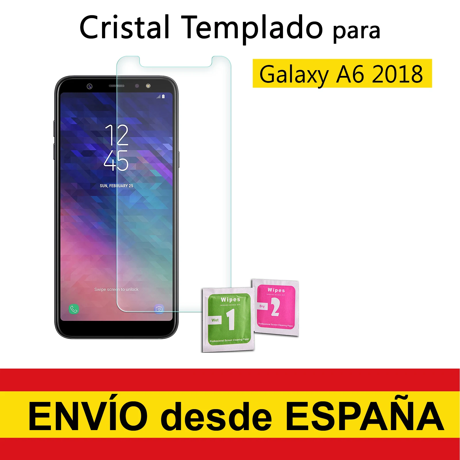 Tempered Glass Screen Protector for SAMSUNG GALAXY A6 2018, Premium Quality 9H 0.33mm