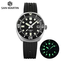 san martin men watches retro dive watch original design sapphire nh35a automatic mechanical wrist watch 20bar c3 luminous