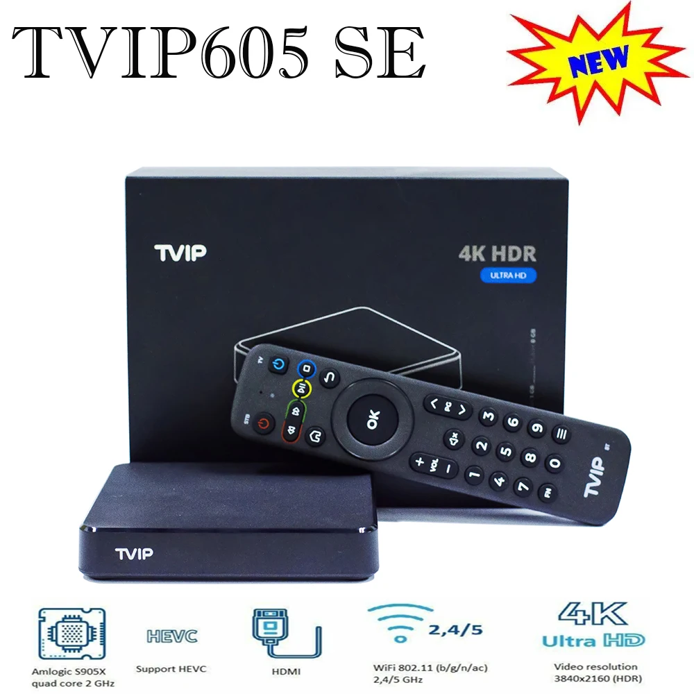 

Новый стиль ТВ IP 4K HD BT Smart Set Top TV Box Linux и Android TV ip 605 se Amlogic S905X 2,4/5G WIFI H2.65 tv ip605 SE IP Tv Box